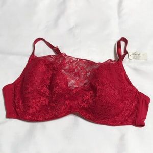 NWT.  SOMA red lace cami bra. Size 38C.